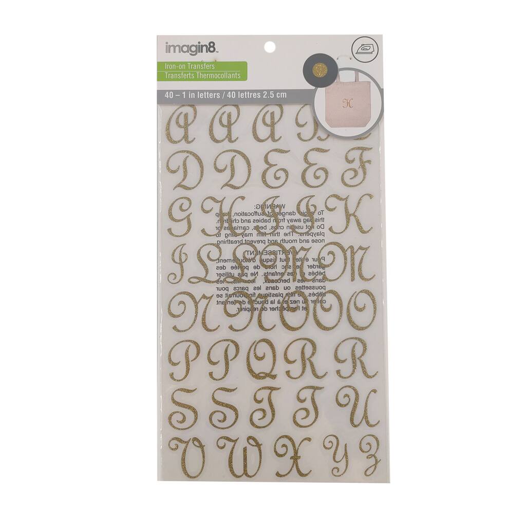 1" IronOn Glitter Caston Letters by Imagin8™ Michaels